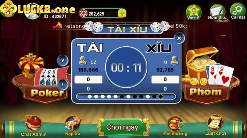 Tải game tài xỉu online Luck8 cho thiết bị di động